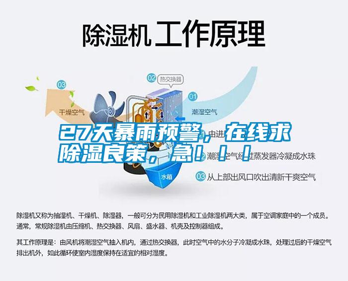 27天暴雨預警，在線求除濕良策，急！??！
