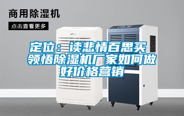 定位：讀悲情百思買 領(lǐng)悟除濕機(jī)廠家如何做好價(jià)格營銷