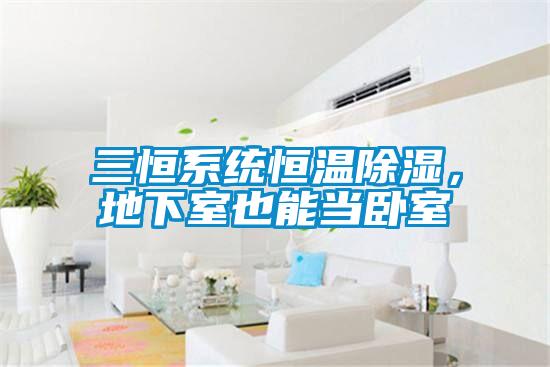 三恒系統恒溫除濕，地下室也能當臥室