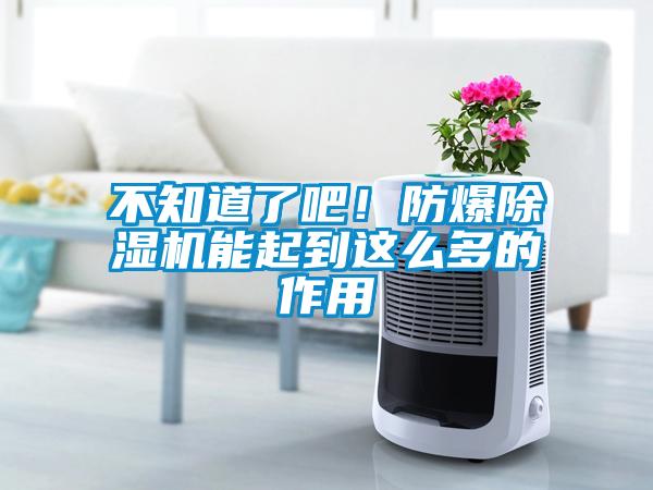 不知道了吧！防爆除濕機(jī)能起到這么多的作用