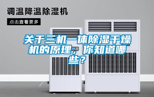 關于三機一體除濕干燥機的原理，你知道哪些？