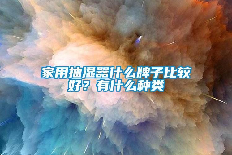 家用抽濕器什么牌子比較好？有什么種類