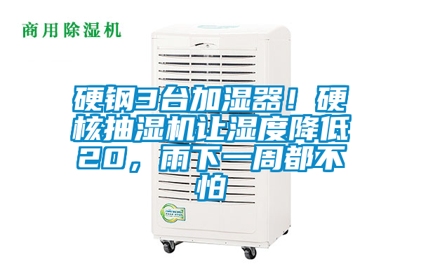 硬鋼3臺加濕器！硬核抽濕機讓濕度降低20，雨下一周都不怕