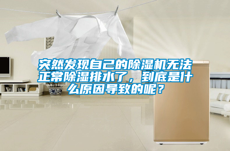 突然發現自己的除濕機無法正常除濕排水了，到底是什么原因導致的呢？