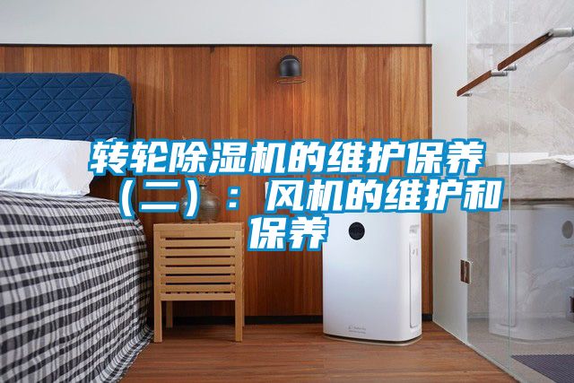 轉輪除濕機的維護保養(yǎng)（二）：風機的維護和保養(yǎng)